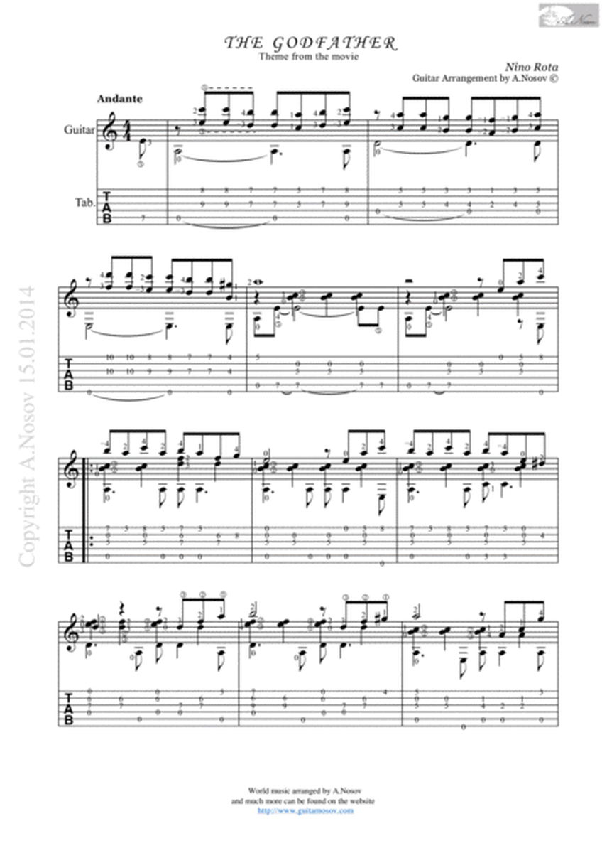 The Godfather (Sheet music for guitar) image number null