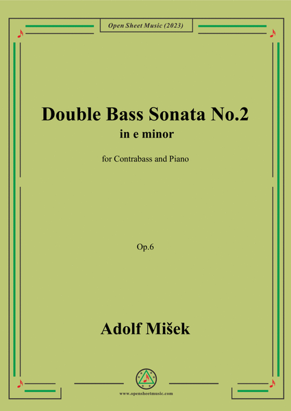 Adolf Mišek-Double Bass Sonata No.2,Op.6 image number null