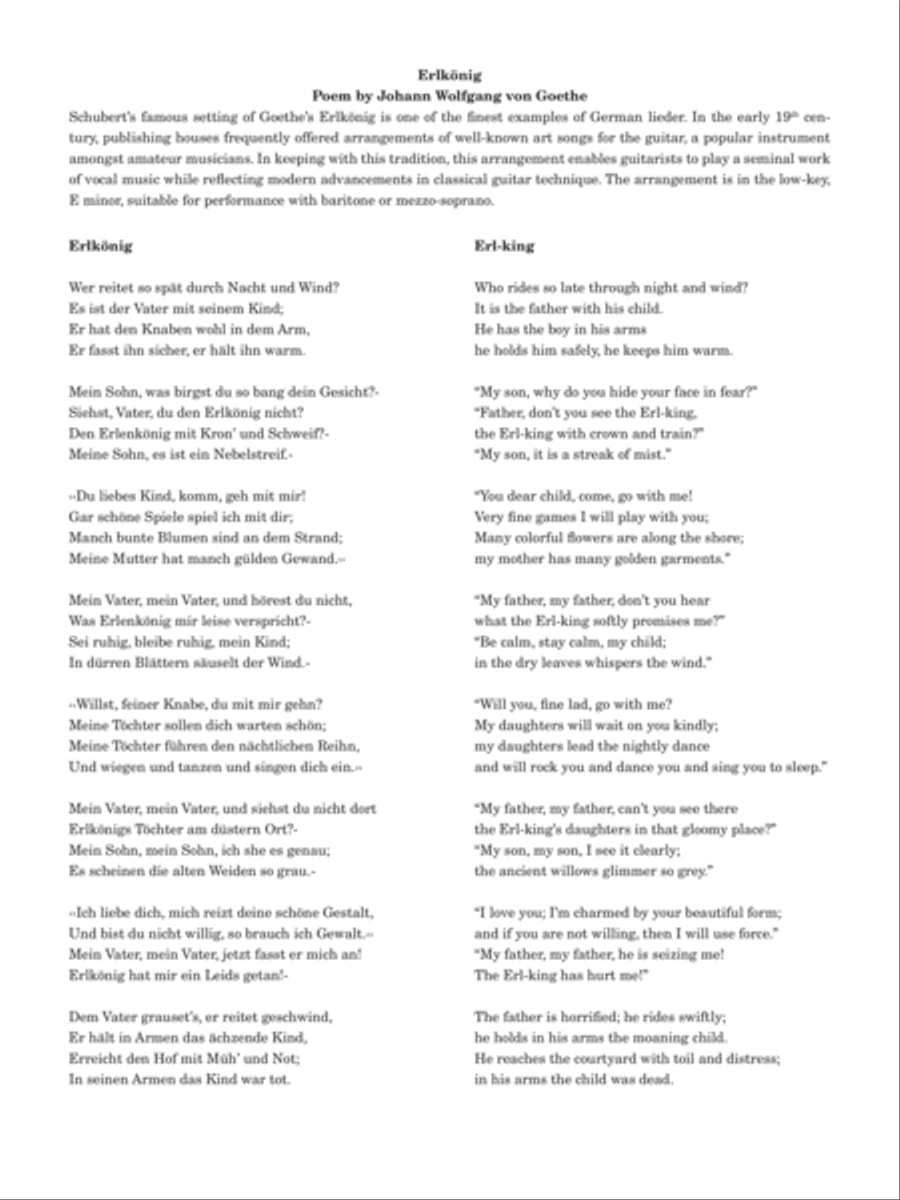 Erlkönig Classical Guitar scores gallery preview page 2