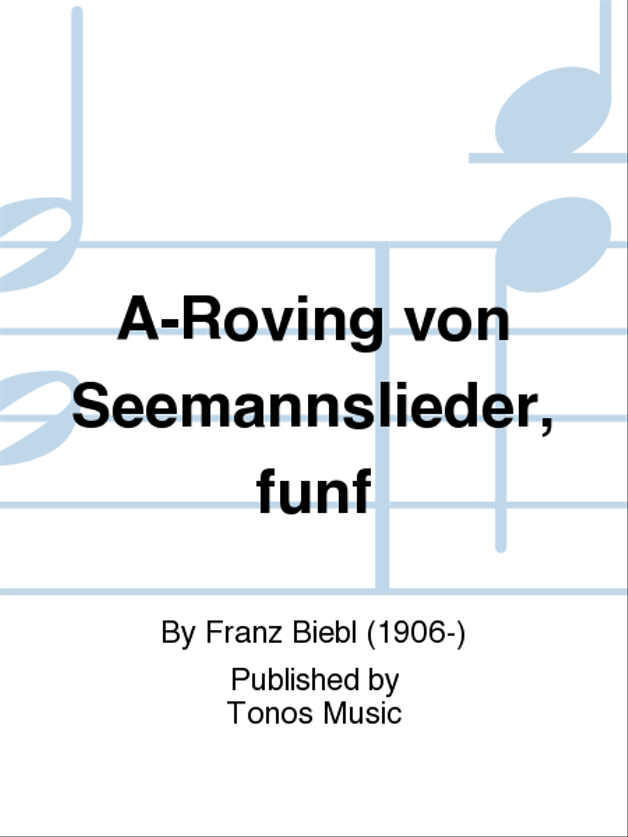 A-Roving von Seemannslieder, funf TTBB scores gallery preview page 1