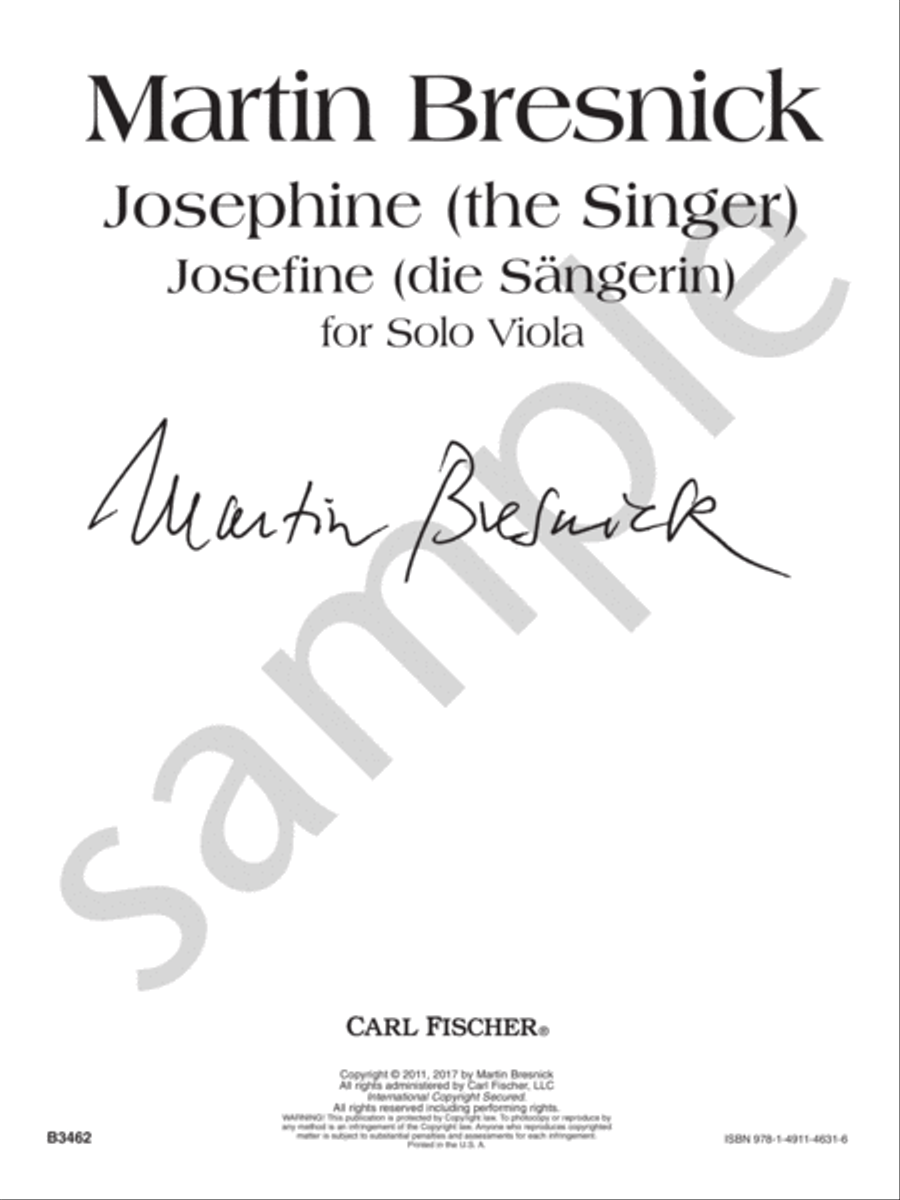 Josephine (the Singer) Voice scores gallery preview page 3