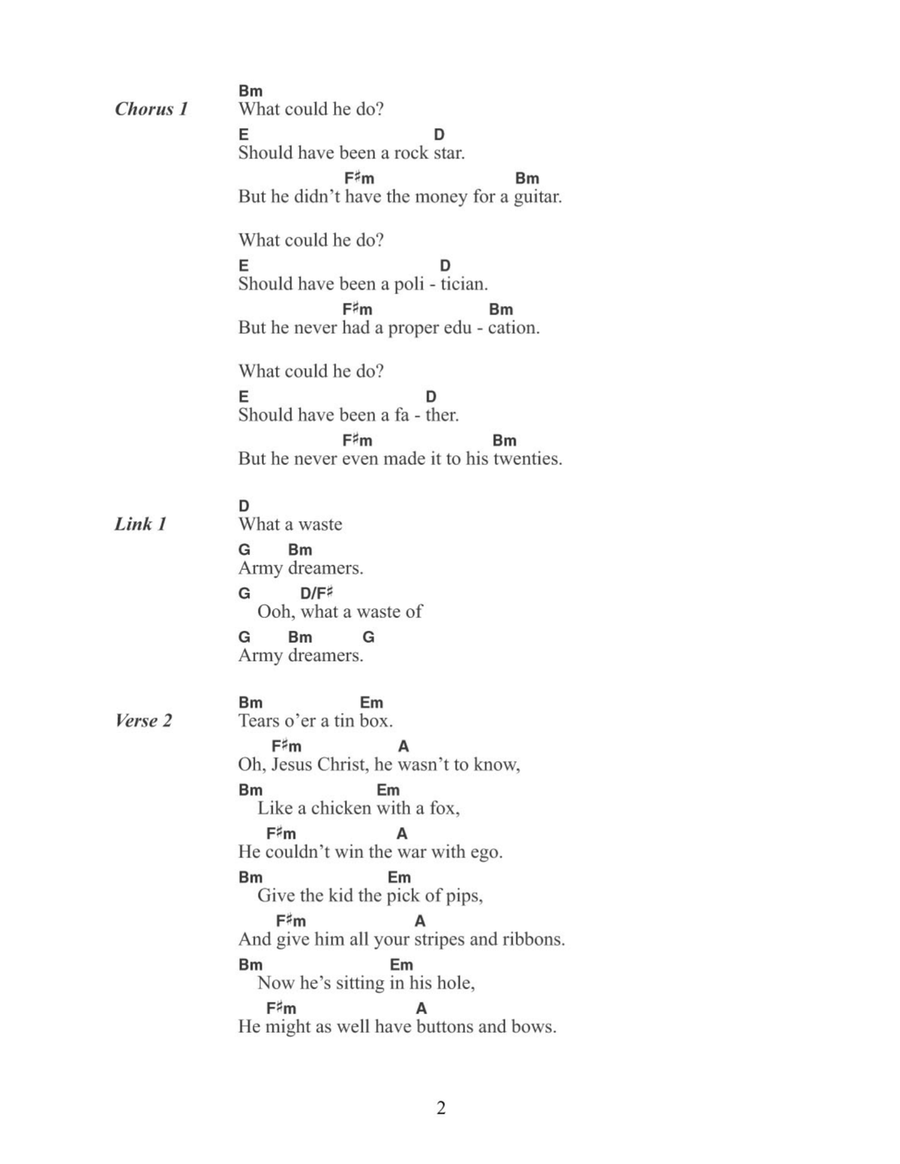 Army Dreamers Acoustic Guitar scores gallery preview page 2