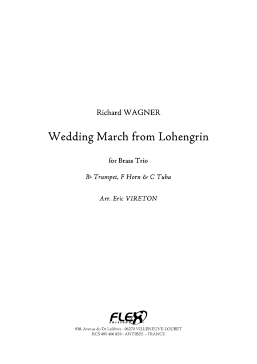 Wedding March from Lohengrin Brass Trio scores gallery preview page 1