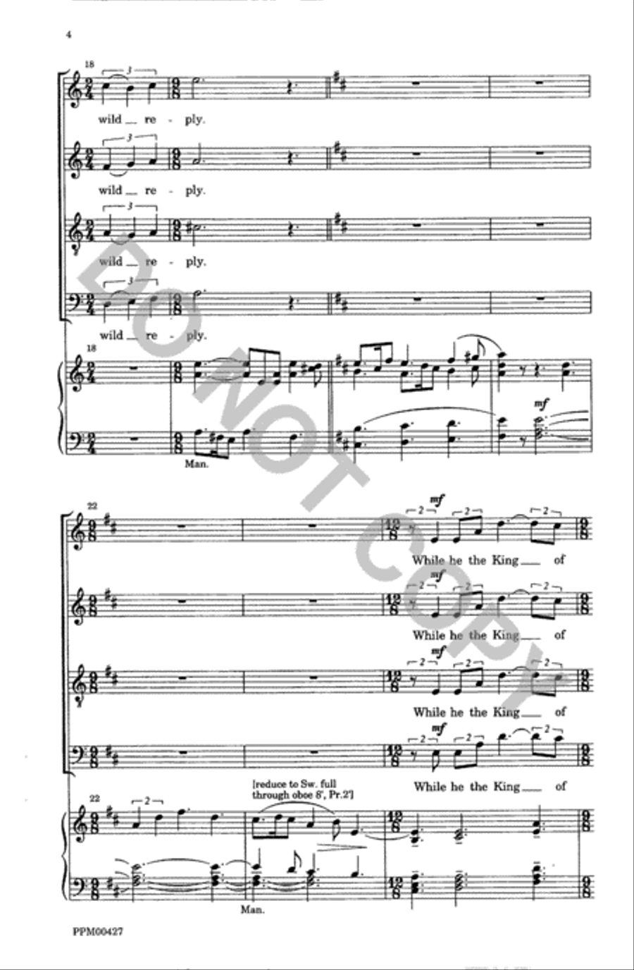 Light's Glittering Morn 4-Part scores gallery preview page 5