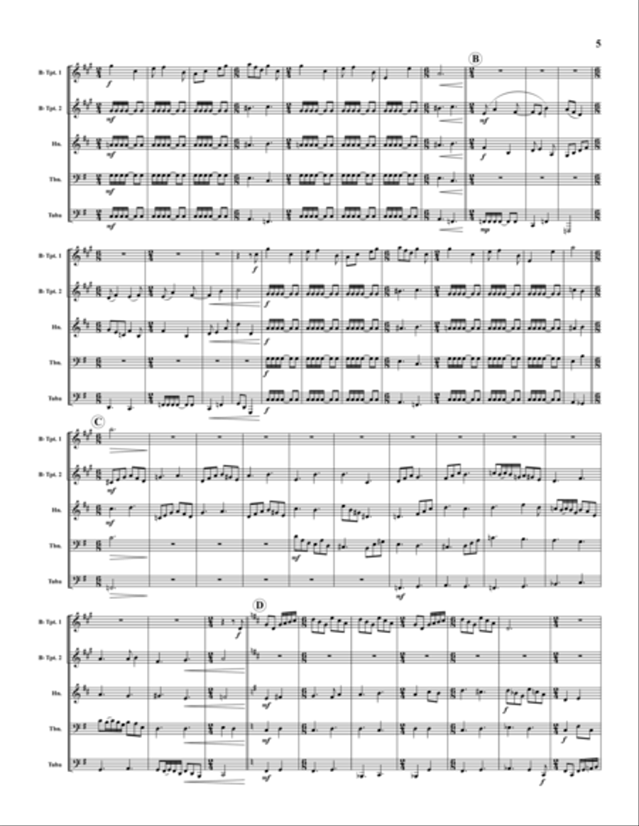 Brass Quintet No. 2: On Queen's Court Brass Quintet scores gallery preview page 5