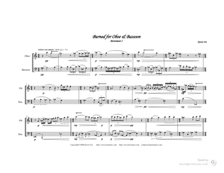 Burned for Oboe and Bassoon - Score Only