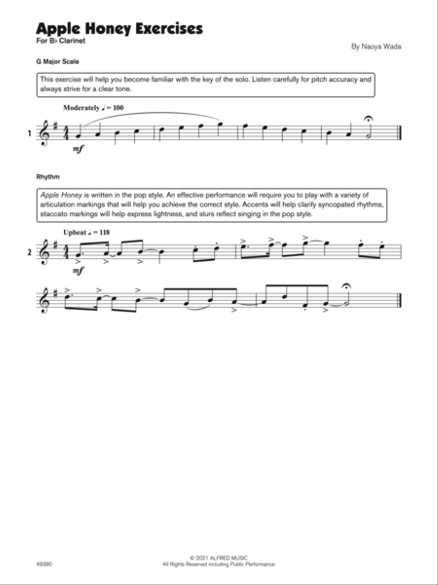 Apple Honey (Sound Innovations Soloist, Bb Clarinet) Small Ensemble scores gallery preview page 4