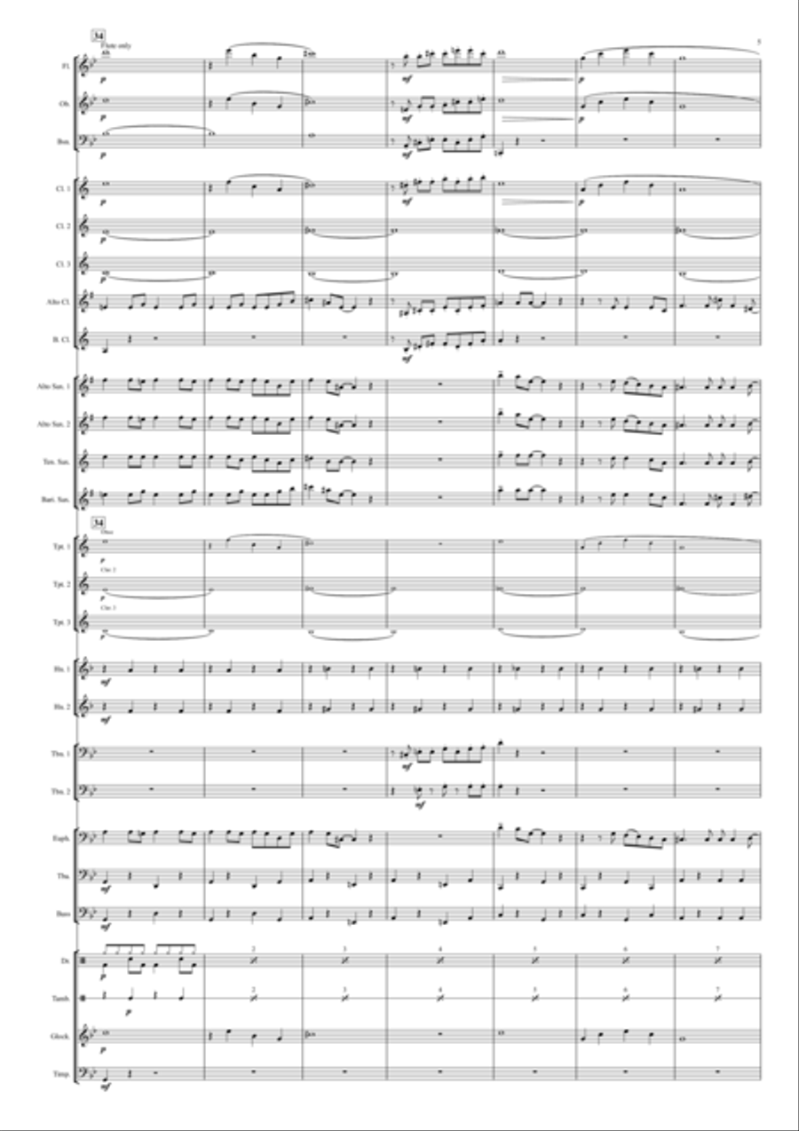 Music To Watch Girls By Concert Band scores gallery preview page 5