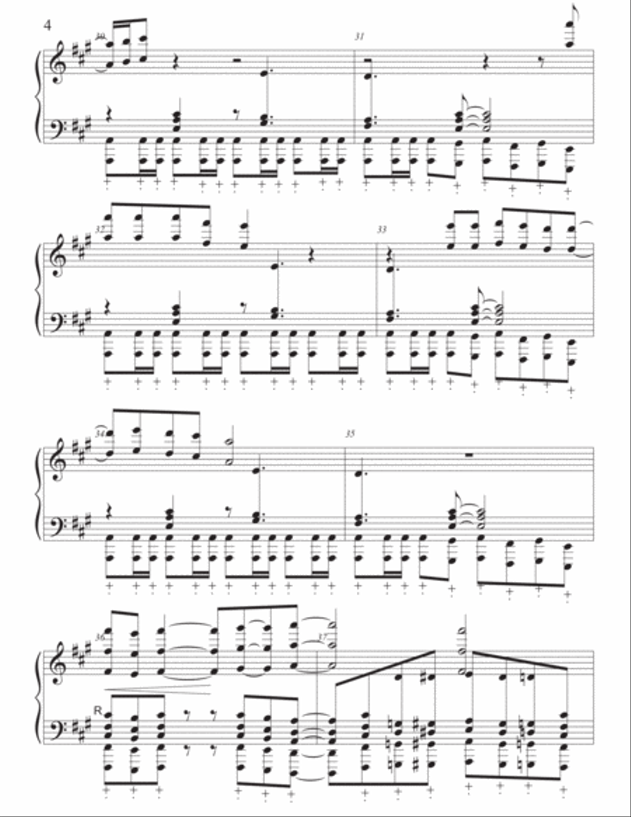 Crazy Train Crazy Train Handbell Choir scores gallery preview page 4