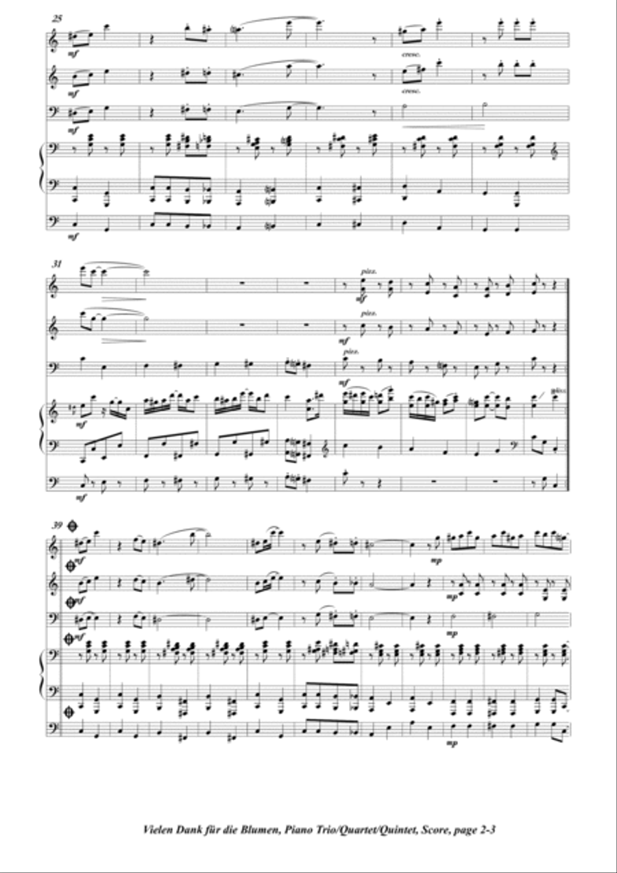 Vielen Dank Fur Die Blumen Piano Trio scores gallery preview page 2