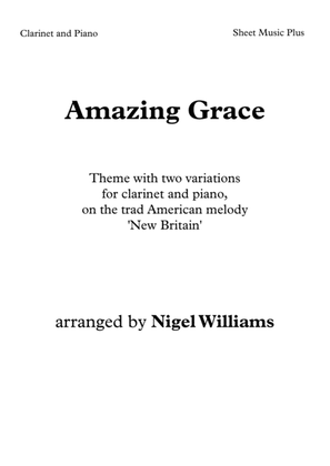 Book cover for Amazing Grace, for Clarinet and Piano