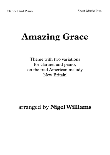 Amazing Grace, for Clarinet and Piano image number null
