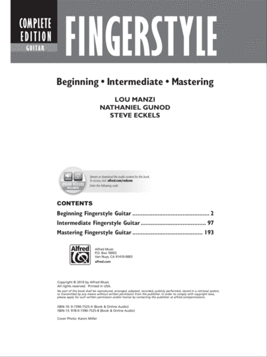 Complete Fingerstyle Guitar Method Complete Edition image number null