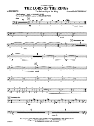 The Lord of the Rings: The Fellowship of the Ring, Concert Medley from: 1st Trombone