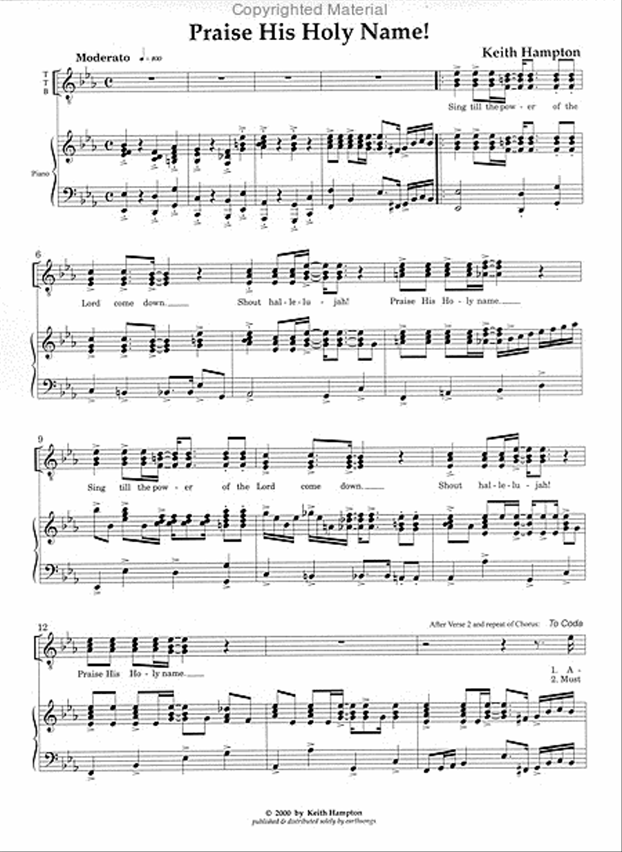 praise his holy name TTB scores gallery preview page 2