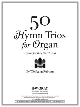 Book cover for 50 Hymn Trios for Organ