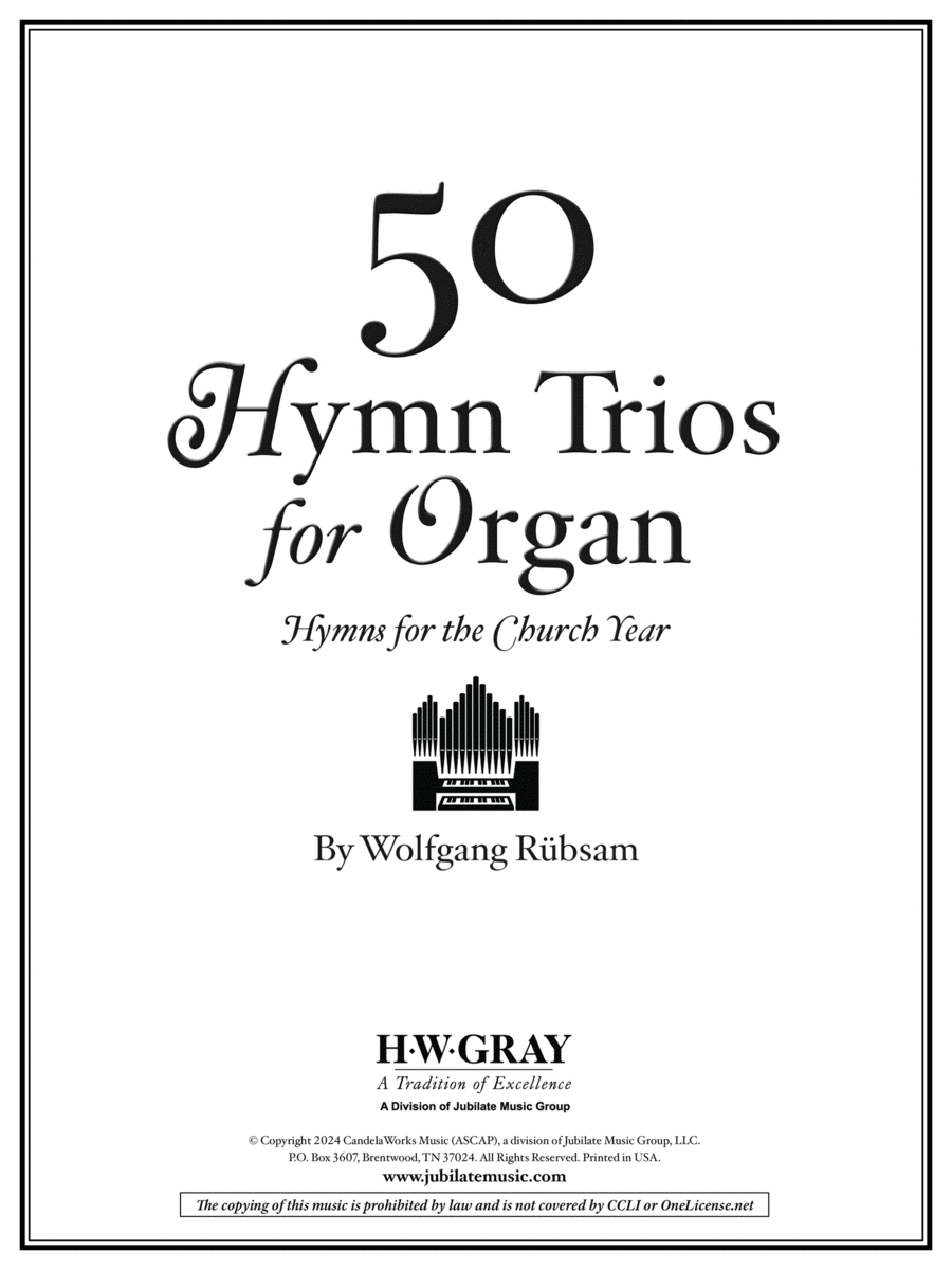 50 Hymn Trios for Organ 50 Hymn Trios for Organ Organ Solo scores gallery preview page 1