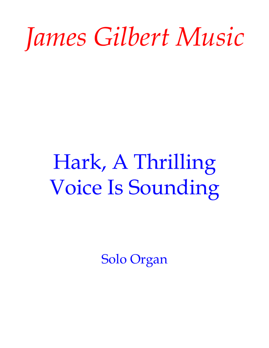 Hark, A Thrilling Voice Is Sounding Organ Solo scores gallery preview page 1