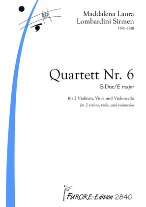 Book cover for Quartet No. 6 E-Dur