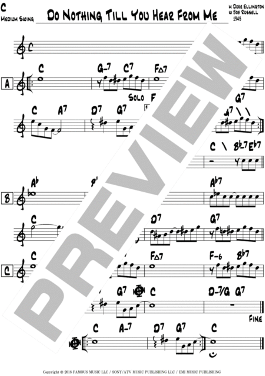 Do Nothing Till You Hear From Me (U.s. E.r.t.) Piano scores gallery preview page 2