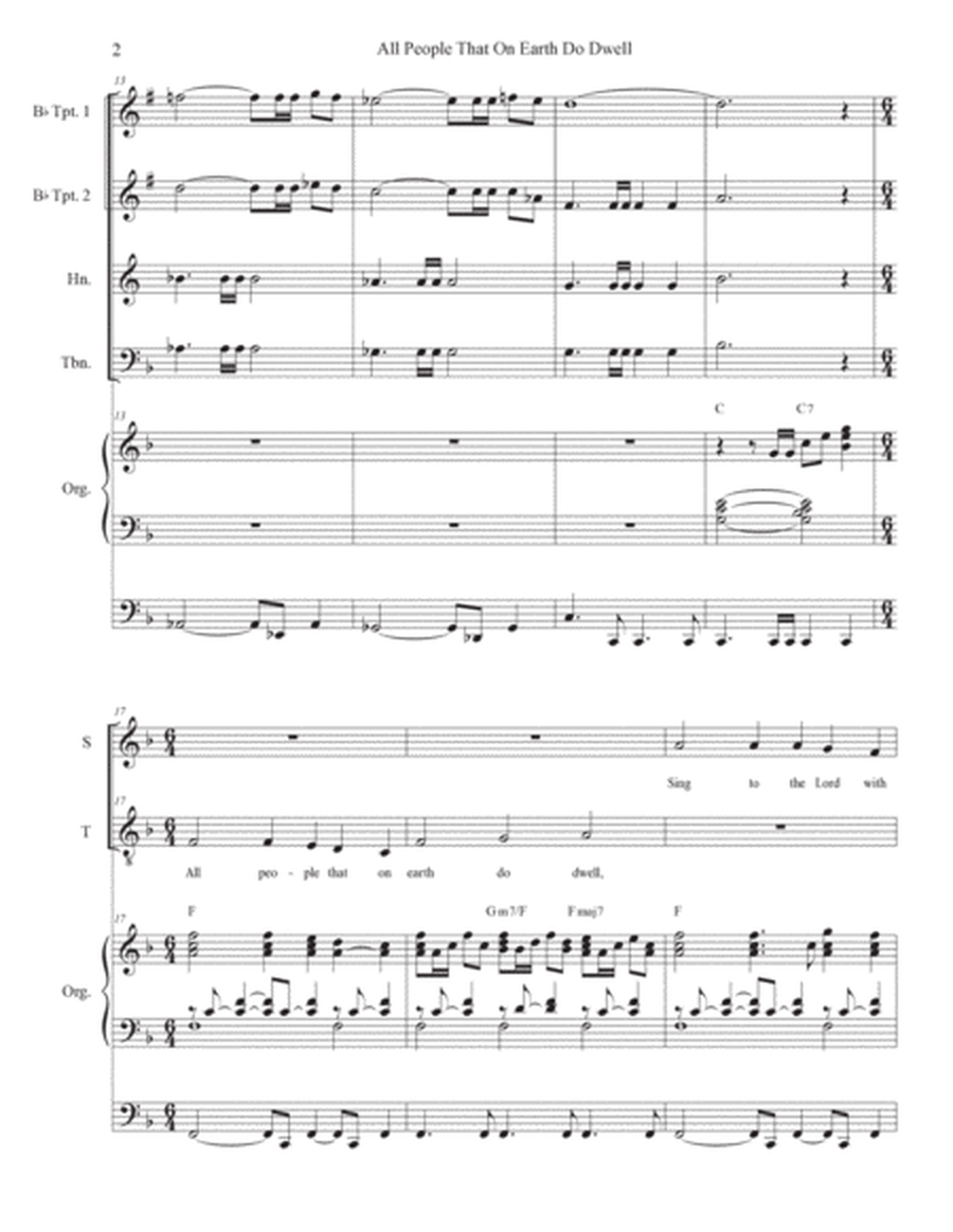 All People That On Earth Do Dwell (2-part choir - (Sop. & Ten.) (Full Score) - Score Only image number null