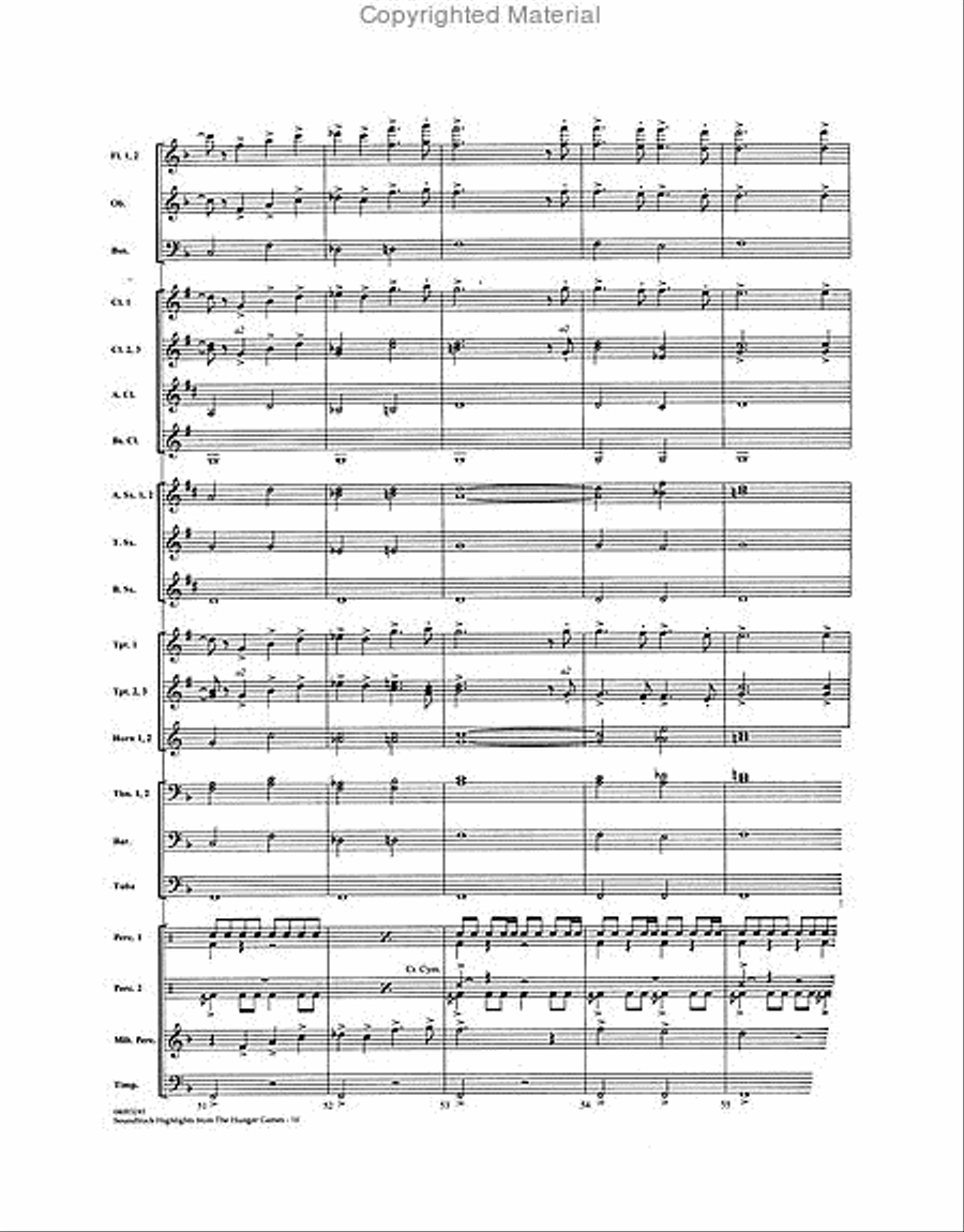The Hunger Games - Soundtrack Highlights Concert Band scores gallery preview page 4
