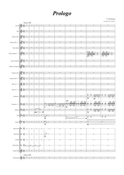 Sérgio Varalonga - "Prologo", para orquestra de sopros ("Prologo", for concert band) Score only image number null