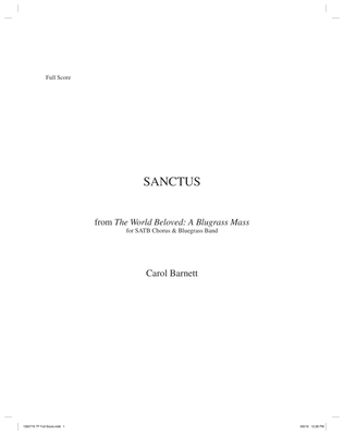 Book cover for Sanctus (from The World Beloved: A Bluegrass Mass) - Score