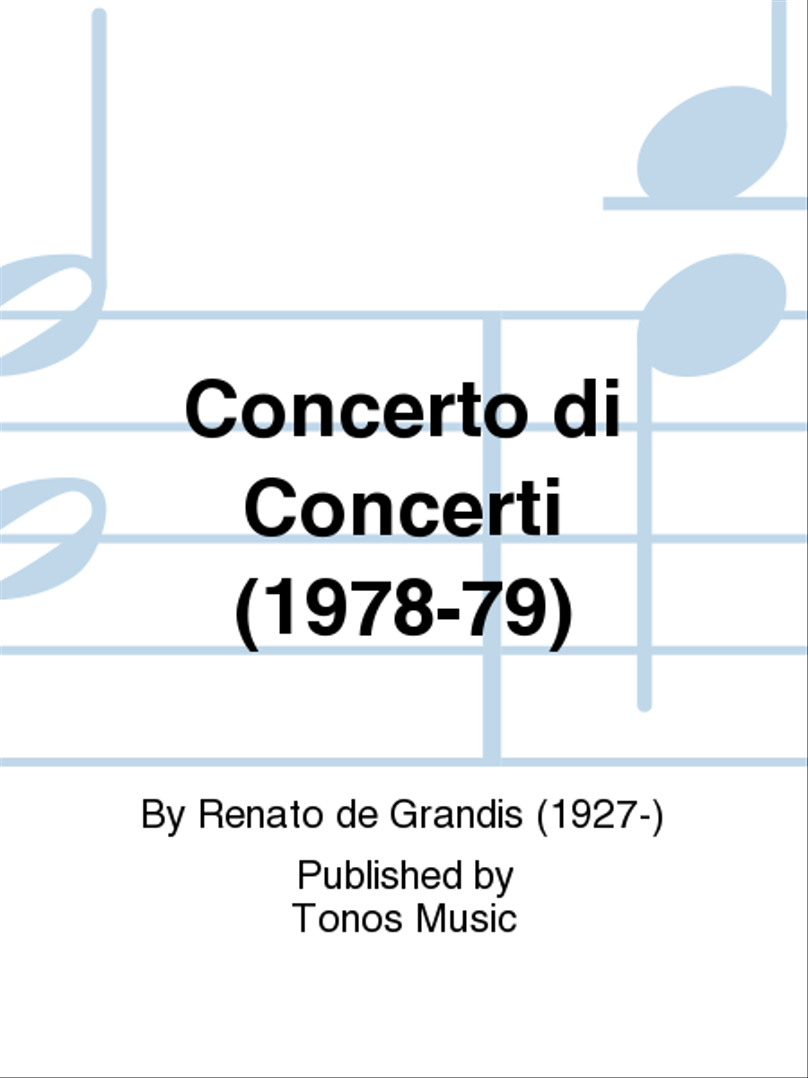 Concerto di Concerti (1978-79) Full Orchestra scores gallery preview page 1