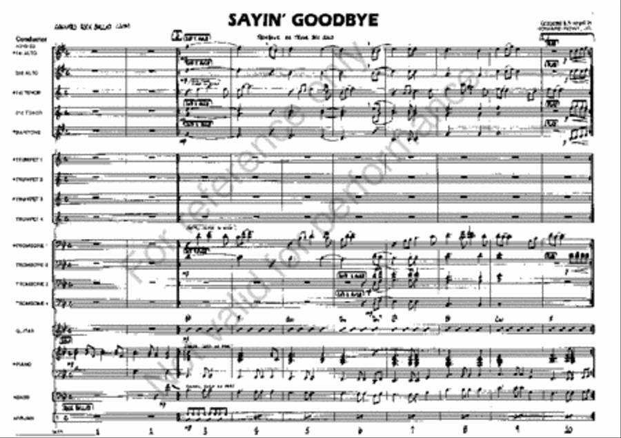 Sayin' Goodbye Sayin' Goodbye Jazz Ensemble scores gallery preview page 2