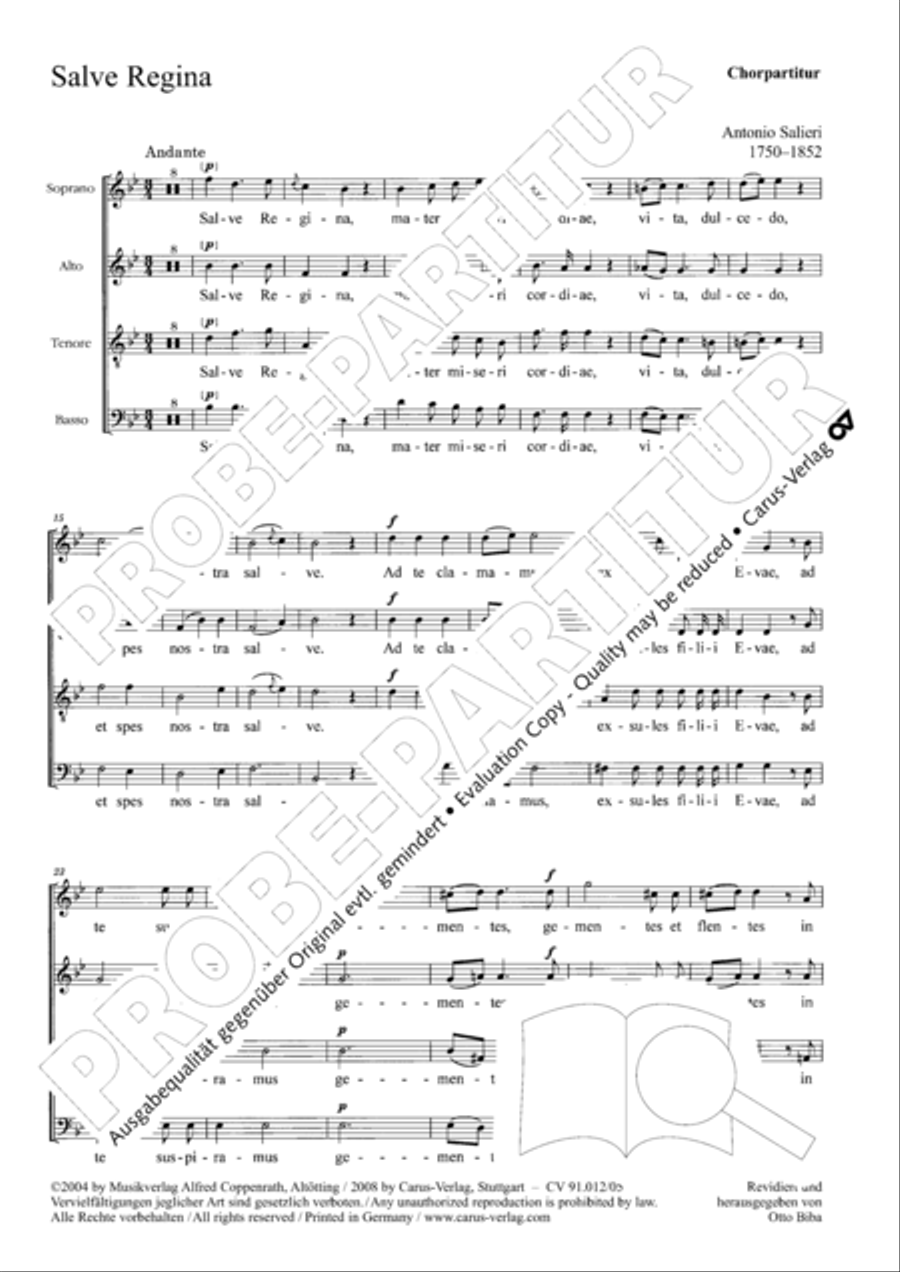 Salve Regina 4-Part scores gallery preview page 2