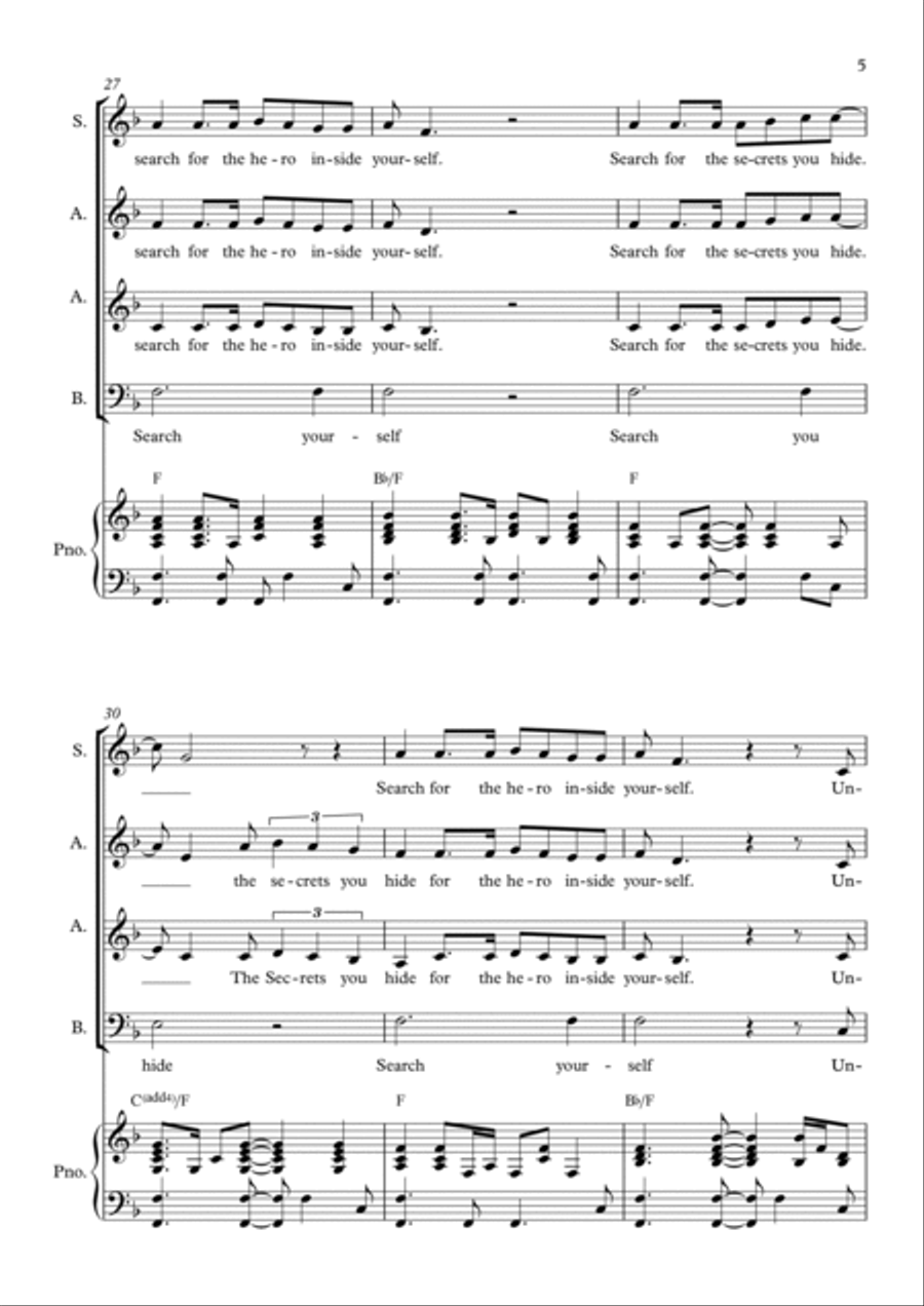 Search For The Hero Search For The Hero Choir scores gallery preview page 5
