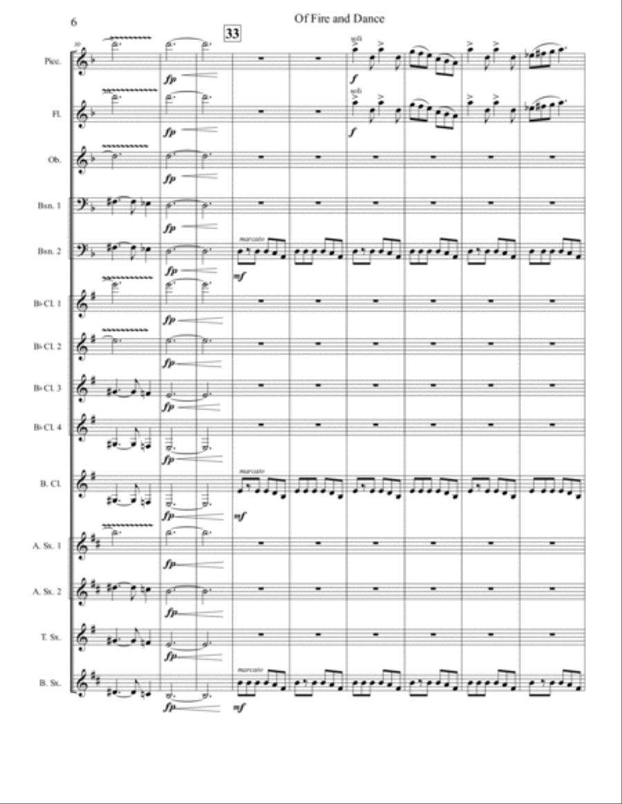 Of Fire and Dance Woodwind Ensemble scores gallery preview page 6
