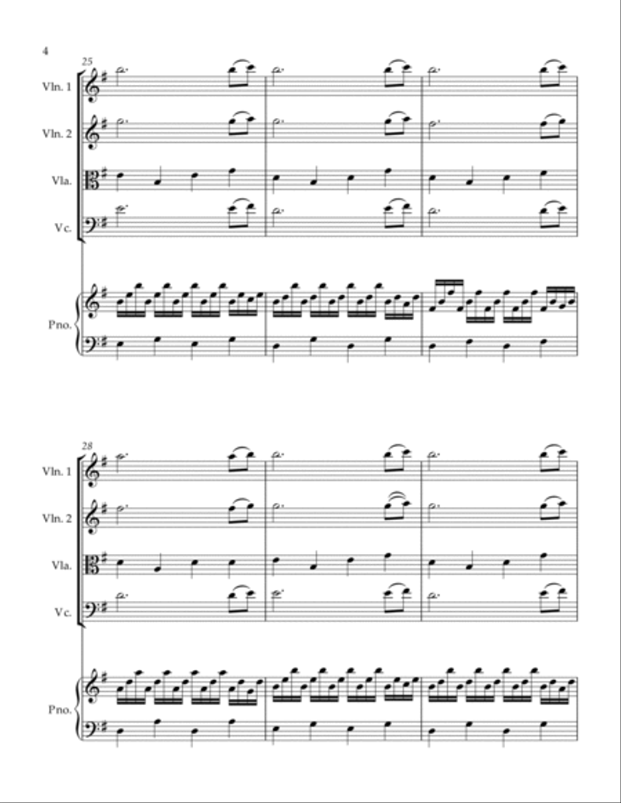 Comptine D'un Autre Été: L'après-Midi Piano Quintet scores gallery preview page 4