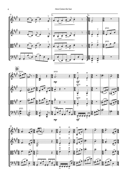 Here Comes The Sun by The Beatles Cello - Digital Sheet Music