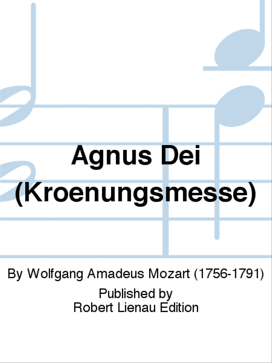 Agnus Dei (Kroenungsmesse) Soprano Voice scores gallery preview page 1