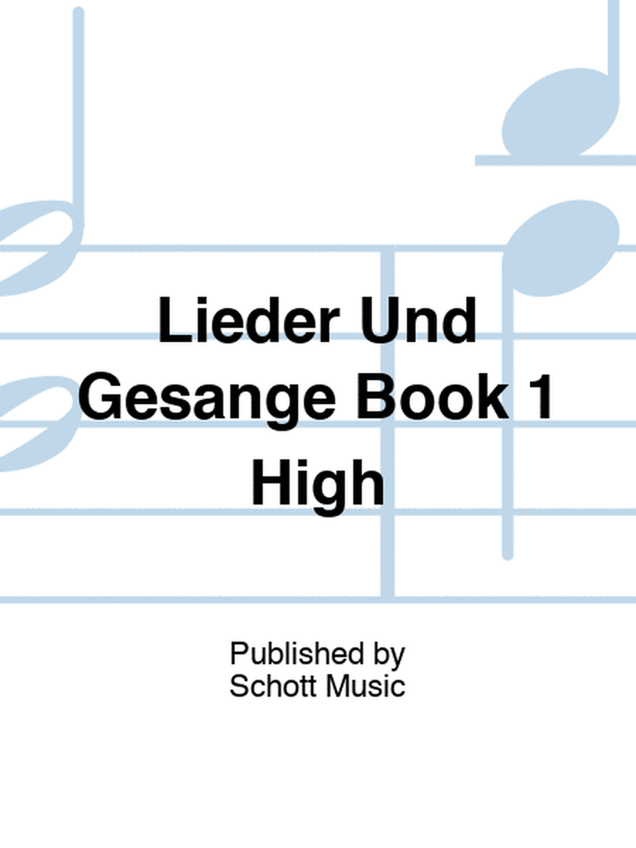 Lieder Und Gesange Book 1 High