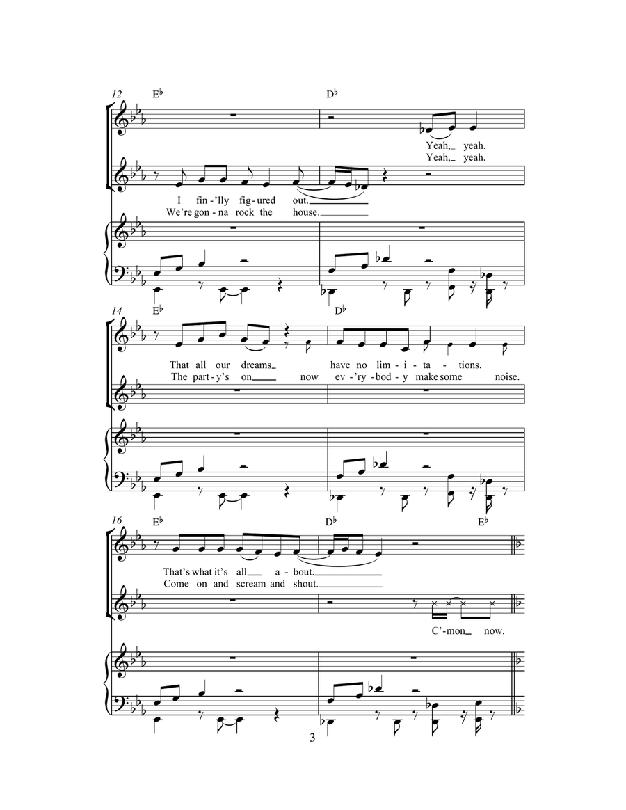 We're All In This Together (from High School Musical) (arr. Rick Hein) 2-Part scores gallery preview page 3