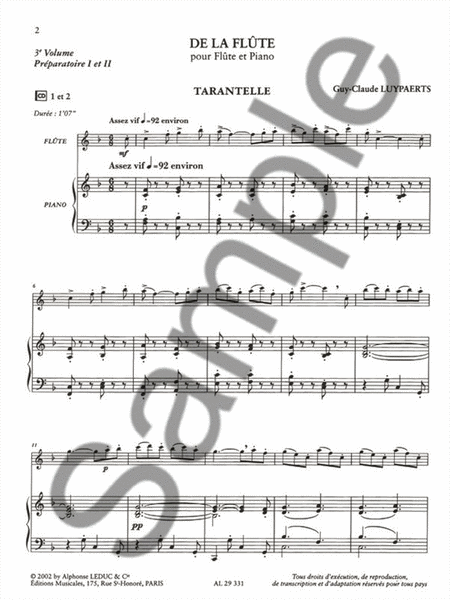 De La Flute Vol.3 (flute & Piano) Avec Cd Al29332