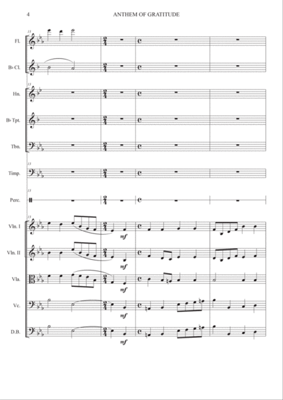 Anthem Of Gratitude Chamber Orchestra scores gallery preview page 4