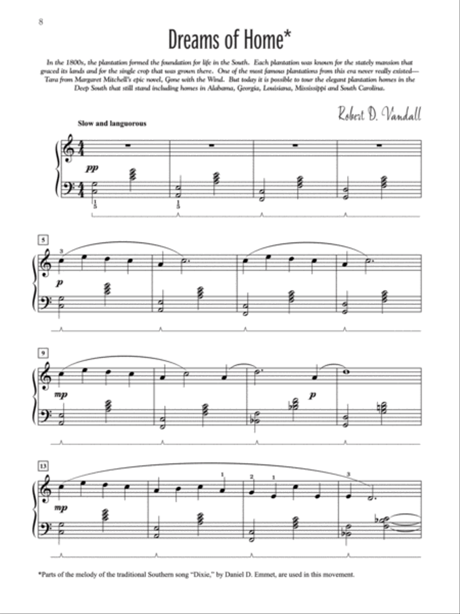 Scenes from the South Piano Solo scores gallery preview page 8