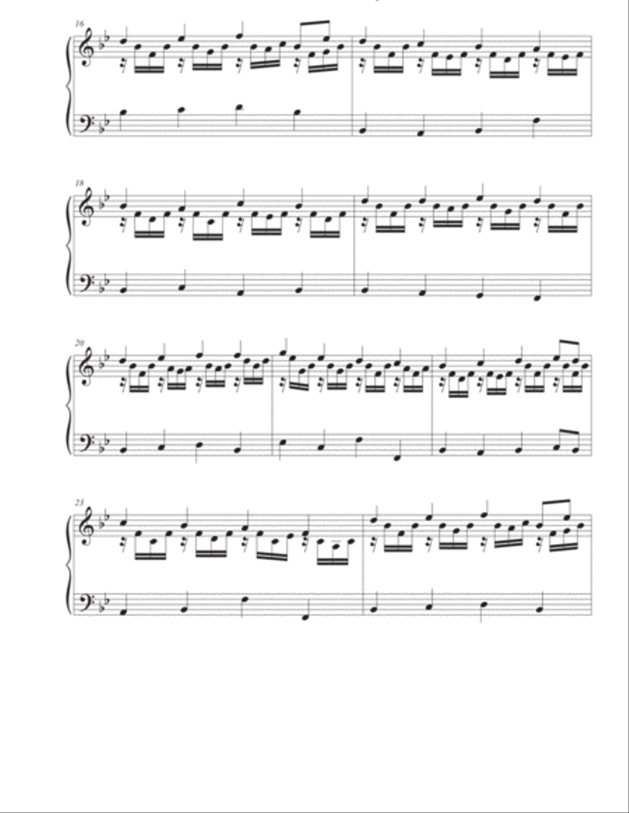 Theme and Variations in B-flat Major Piano Solo scores gallery preview page 2