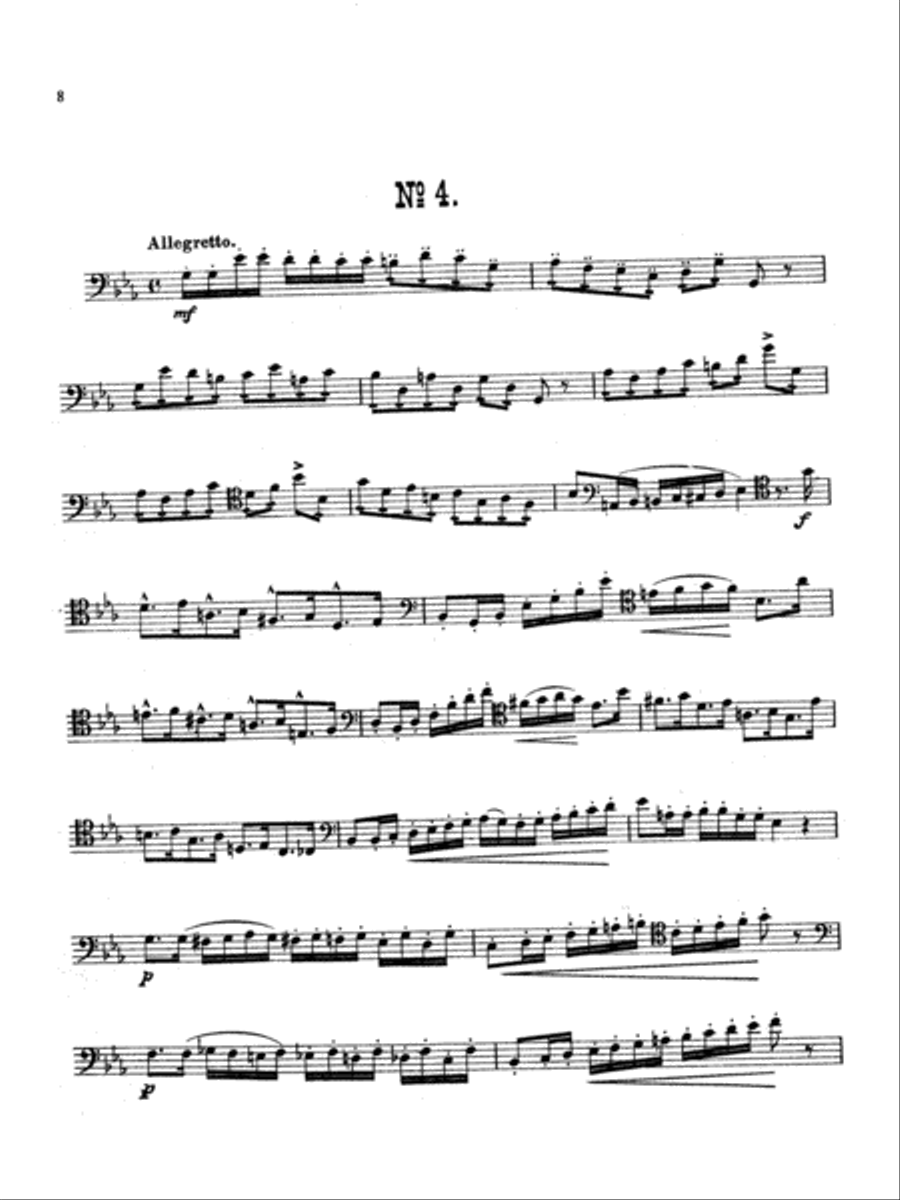 Milde: Fifty Concert Studies, Op. 26 Bassoon Solo scores gallery preview page 1