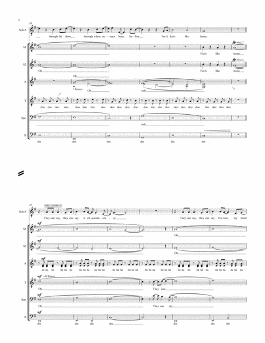 A Million Dreams 4-Part scores gallery preview page 2