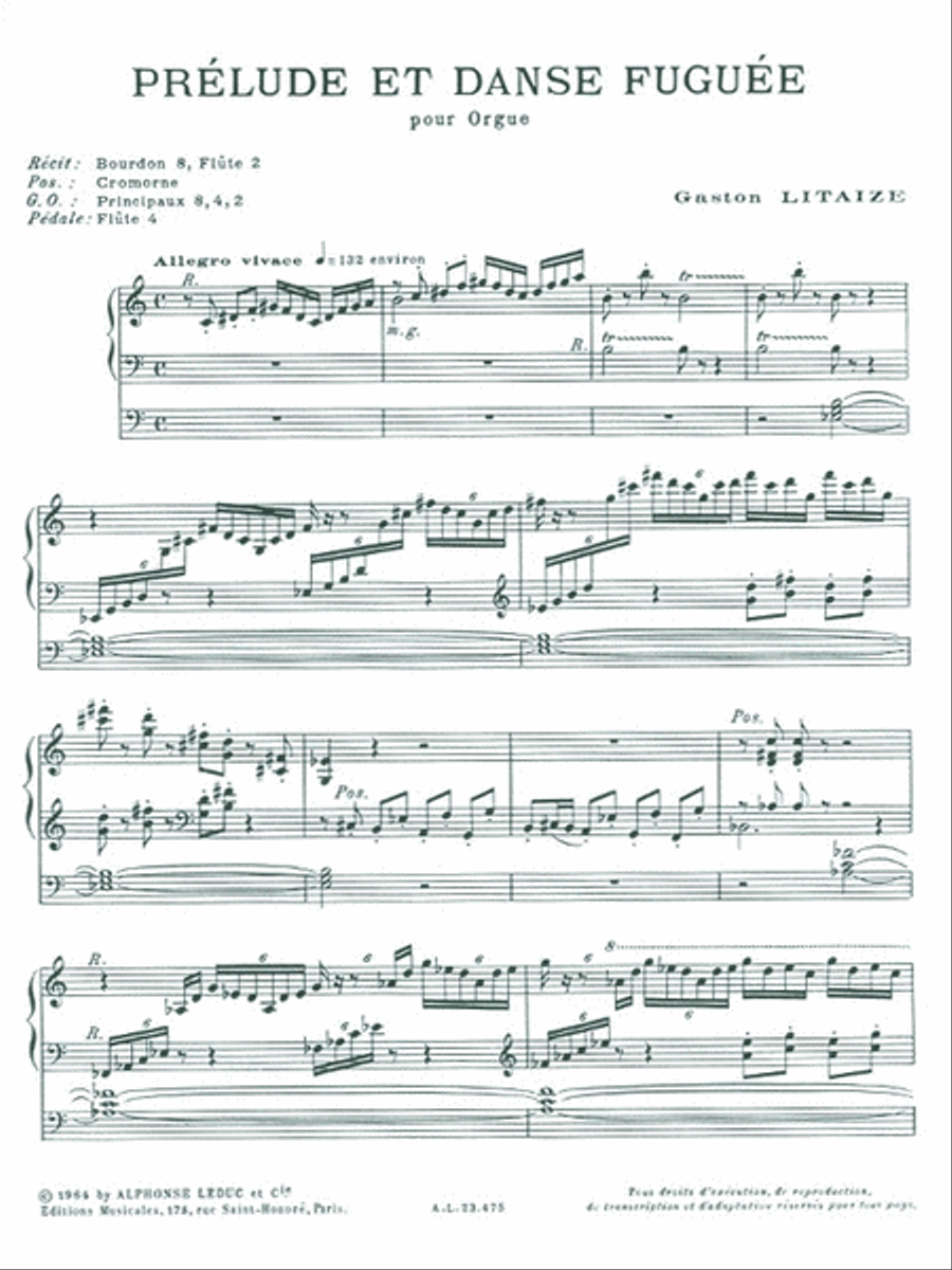 Prelude Et Danse Fuguee (organ) Organ scores gallery preview page 2