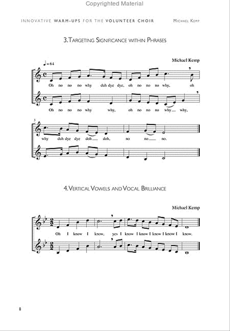 Innovative Warm-ups for the Volunteer Choir - Singer's edition Choir scores gallery preview page 8