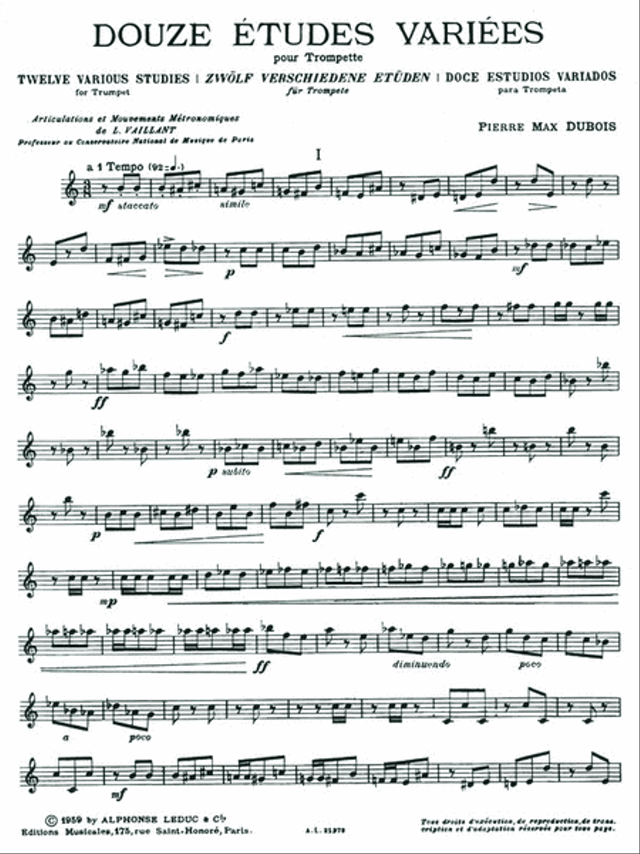 12 Various Studies, For Trumpet Trumpet Solo scores gallery preview page 2