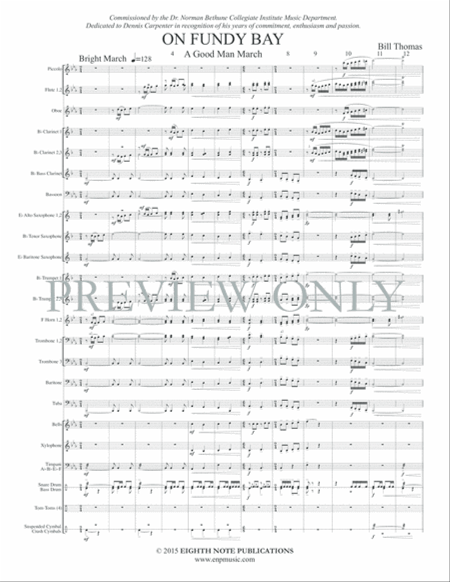 On Fundy Bay Concert Band scores gallery preview page 4