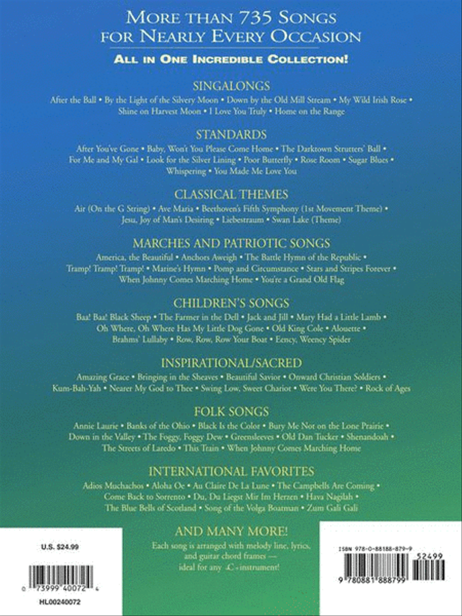 Fake Book of the World's Favorite Songs – 4th Edition Piano, Vocal, Guitar scores gallery preview page 6
