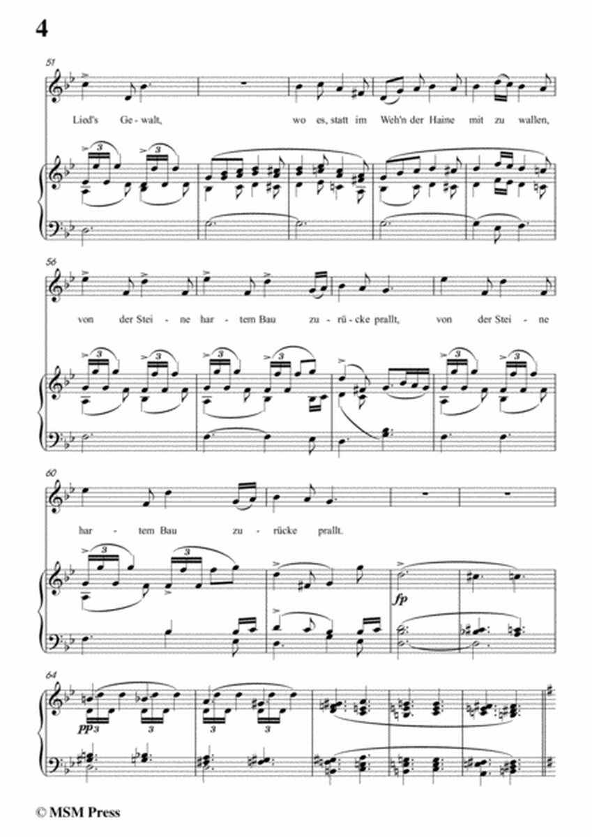 Schubert-Die Gefangenen Sänger,in E Major,for Voice&Piano image number null